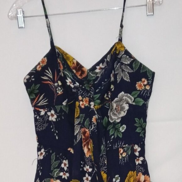 Chelsea 28 x Nordstrom Bow front Floral Print Wide Leg flowy Maxi Jumpsuit LG - Picture 8 of 9